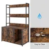 Katzenklo Schrank mit Regal 89,5 x 45 x 132 cm, Versteckte Produktbild-Vorschau 4