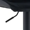 A close-up view of the lever mechanism for adjusting the height of a black bar stool. Produktbild-Vorschau