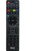 A black TV remote control is shown against a white background. Produktbild-Vorschau