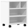 vidaXL Druckerständer mit Rollen Weiß 41x32x48 cm Produktbild-Vorschau 1