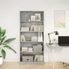 vidaXL Knihovna betonová šedá 80x24x176 cm materiál na bázi Náhled obrázku produktu 3