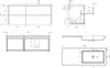 doporro Meuble sous Vasque Blanc Mat et Lavabo de Salle de Voir les images du produit 7