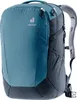 A front view of a teal and black Deuter backpack against a white background. Produktbild-Vorschau