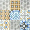 Retro Vintage Mosaik Fliese Keramik creme blau orange grau Produktbild-Vorschau 1
