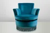 Casa Padrino Luxus Art Deco Lounge Sessel Blau - Luxury Produktbild-Vorschau 1