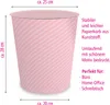 itenga Papierkorb ca. 11 Liter - STRIPE - pastell rosa Produktbild-Vorschau 2