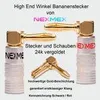 8x High End NEXMEX Winkel Bananenstecker Schrumpfschlauch Produktbild-Vorschau 13