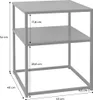 A diagram of a two-tiered shelf unit with dimensions indicated. Anteprima dell’immagine prodotto