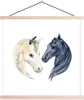 MuchoWow® Textilposter Pferde - Aquarell - Schwarz - Produktbild-Vorschau 1