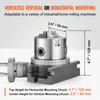 A close-up view of a milling machine rotary table with dimensions and feature callouts. Produktbild-Vorschau