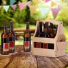 Relaxdays Bierträger aus Holz, mit Flaschenöffner & Produktbild-Vorschau 2