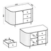 AX LIVING Commode Halay chene Cremona, 1 porte et 3 tiroirs Voir les images du produit 6