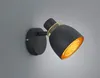 LED Wandstrahler innen, Metall Schwarz Drahtgitter Gold, Produktbild-Vorschau 1