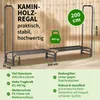 TTL GARDEN Kaminholzregal M 200x36x116cm Schwarz mit Produktbild-Vorschau 3