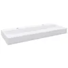 A white rectangular washbasin with two circular holes for faucets, shown from a slightly elevated side angle against a white background. Náhľad obrázku produktu