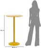 Table de bar Clox 60 x 60 x 103 cm Métal Jaune Voir les images du produit 6