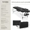 Table de massage pliante 2 zones en aluminium portable + Voir les images du produit 6