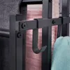 Porta asciugamani da terra nero con 3 barre e 2 ganci Anteprima dell’immagine prodotto 5
