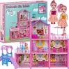 A dollhouse with two dolls and accessories, presented in a box. Náhled obrázku produktu