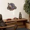 Moritz Blechschild Rockabily Motorrad Blau Frau 60 x 47 Produktbild-Vorschau 3