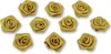 Satinrosen 3cm zum Basteln & Aufnähen 10 Stück Gold Produktbild-Vorschau