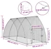 vidaXL Gabbia per polli argento 300x105x120 cm Acciaio Anteprima dell’immagine prodotto 7