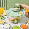 2-in-1 Salatschleuder, Multifunktionaler Gemüseschneider Produktbild-Vorschau 7