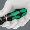 A close-up of a Wera screwdriver handle being held by a stylized white hand. Produktbild-Vorschau