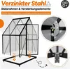 QEENTOE aluminium kas met fundering, 125x180x195 cm, kas Productafbeelding-voorbeeld 3