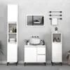 vidaXL Badschrank Weiß 30x30x100 cm Holzwerkstoff Produktbild-Vorschau 1