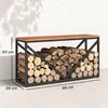 Outsunny 2-in-1 Kaminholzregal für innen 98 x 28 x 50 cm Produktbild-Vorschau 3