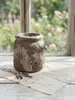 Clayre & Eef Pot de fleurs Ø 14x13 cm Gris Beige Terre Voir les images du produit 4