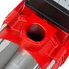 A close-up view of a red pump with silver metal components and a black electrical housing. Anteprima dell’immagine prodotto
