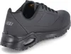 A black Skechers sneaker is shown from the side. Voir les images du produit