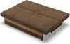 A brown sofa bed is shown from a slightly elevated angle against a white background. Produktbild-Vorschau