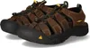 A pair of brown KEEN sandals on a white background. Produktbild-Vorschau