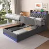 MODFU Jugendbett 140×190 mit LED-Kopfteil und Produktbild-Vorschau 1