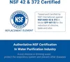 An image showing NSF certification for a water purification product. Podgląd zdjęcia produktu