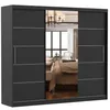A bedroom scene with a large sliding door wardrobe. Produktbild-Vorschau