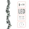 LED Tannengirlande mit Schnee und Blumen warm weiß Produktbild-Vorschau 2