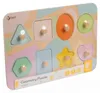 Puzzle/gioco di incastri con forme geometriche su tavola in Anteprima dell’immagine prodotto 2