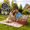 Cesto da picnic in vimini intrecciato per 4 persone, borsa Anteprima dell’immagine prodotto 4