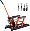 A motorcycle lift stand with straps on a white background. Produktbild-Vorschau