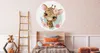 Sticker Kreis für Mädchen GIRAFFE Tier Schmetterling Blumen Produktbild-Vorschau 3