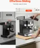 A split image showing a before and after of a coffee maker on a sliding board. Náhľad obrázku produktu