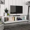 Meuble TV 'Toivakka' 135x31x25cm blanc Voir les images du produit 2