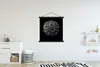 MuchoWow® Textilposter Blumen - Blätter - Schwarz - Weiß Produktbild-Vorschau 2