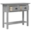 vidaXL Konzolový stolek BODO Grey 91x35x74 cm z masivního Náhled obrázku produktu 1