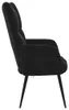 vidaXL Relax kreslo Black Velvet Náhľad obrázku produktu 3