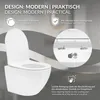LuxeBath Spülrandloses Wand Hänge-WC, Weiß, kurz, Produktbild-Vorschau 3
